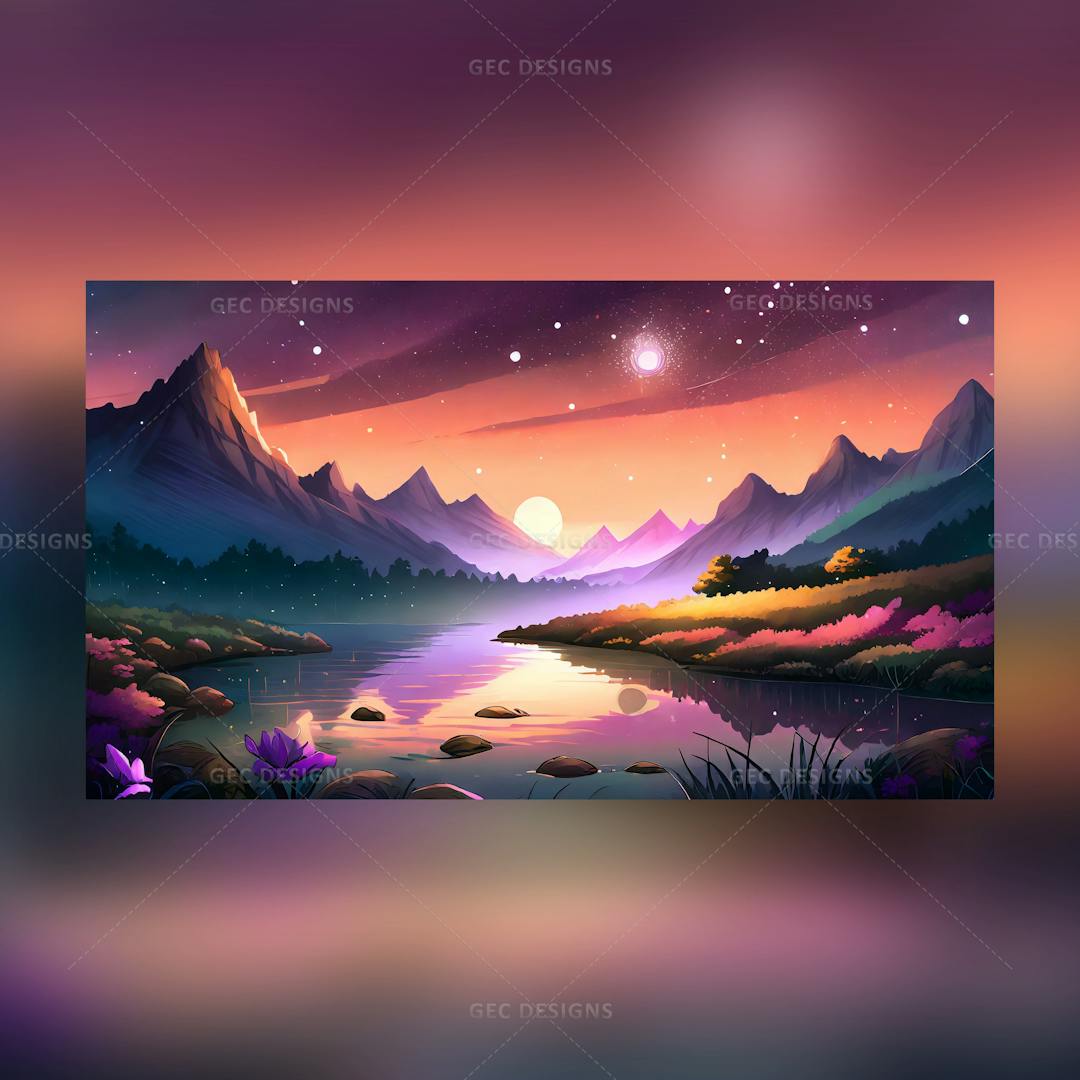 Beautiful magical misty mountains, reflection river Ultra HD wallpaper 4K
