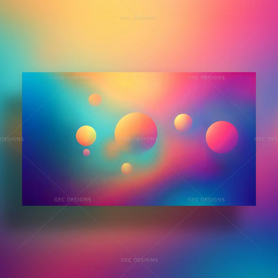 Abstract colorful gradients bubble background AI Generated wallpaper
