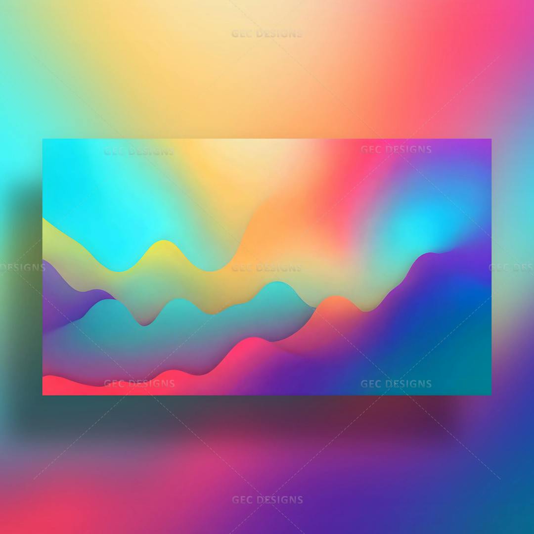 Abstract colorful gradients waves background AI Generated wallpaper