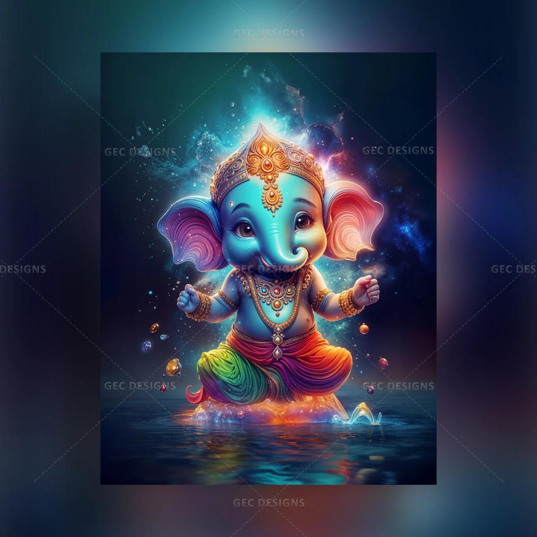 Animated cute Ganpati HD image for Ganesh Chaturthi festival