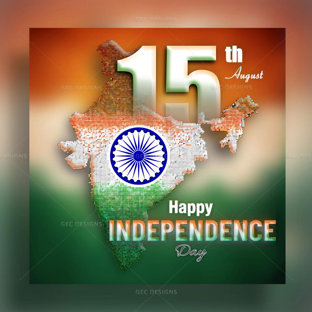 Beautiful Happy Independence Day background