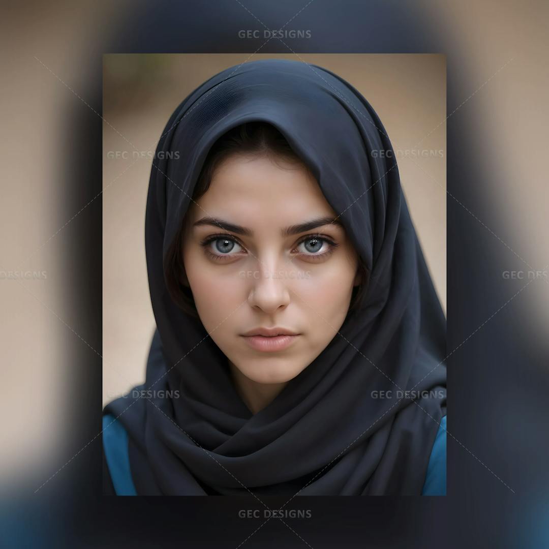 Beautiful Muslim woman with hijab wallpaper