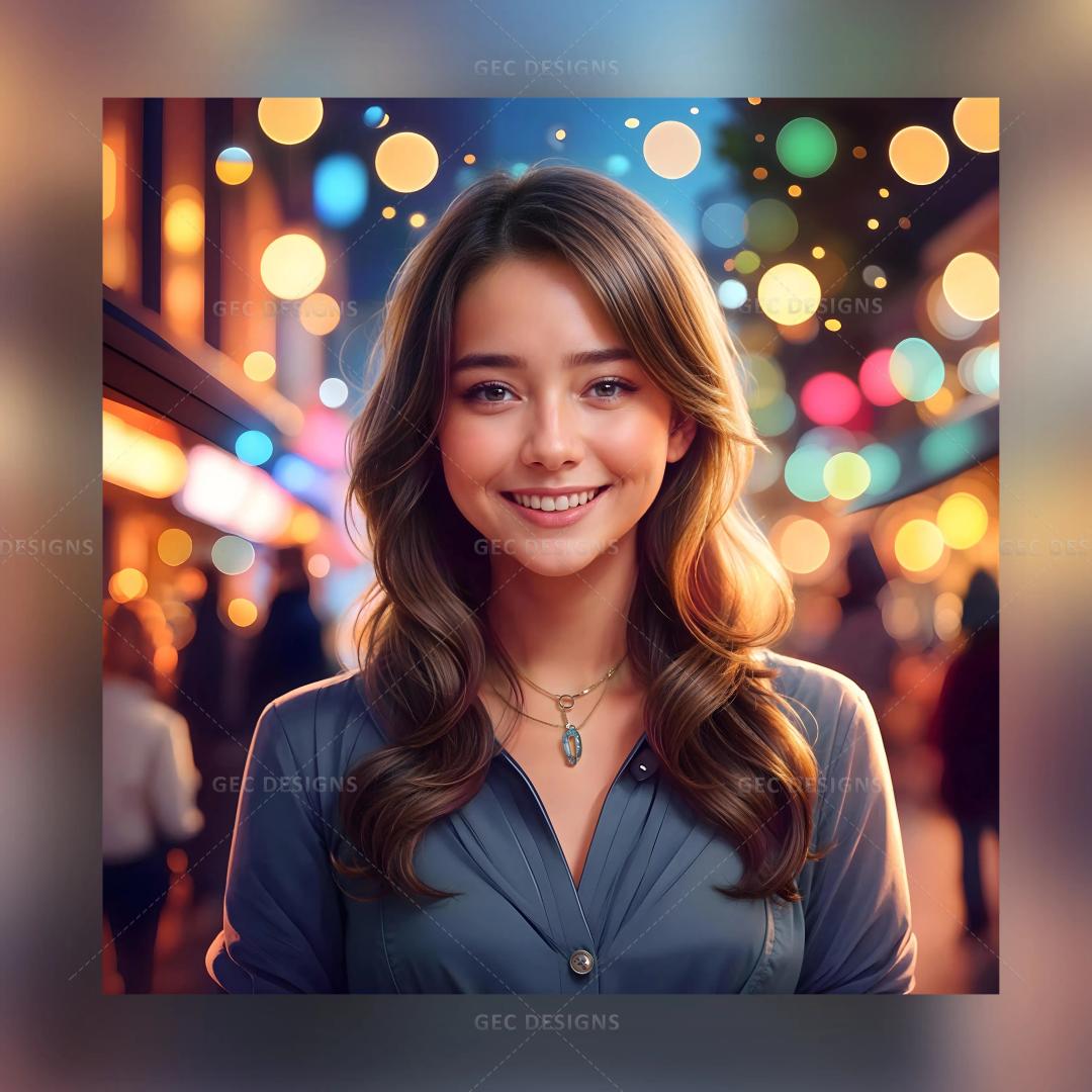 Beautiful young woman AI Generated wallpaper