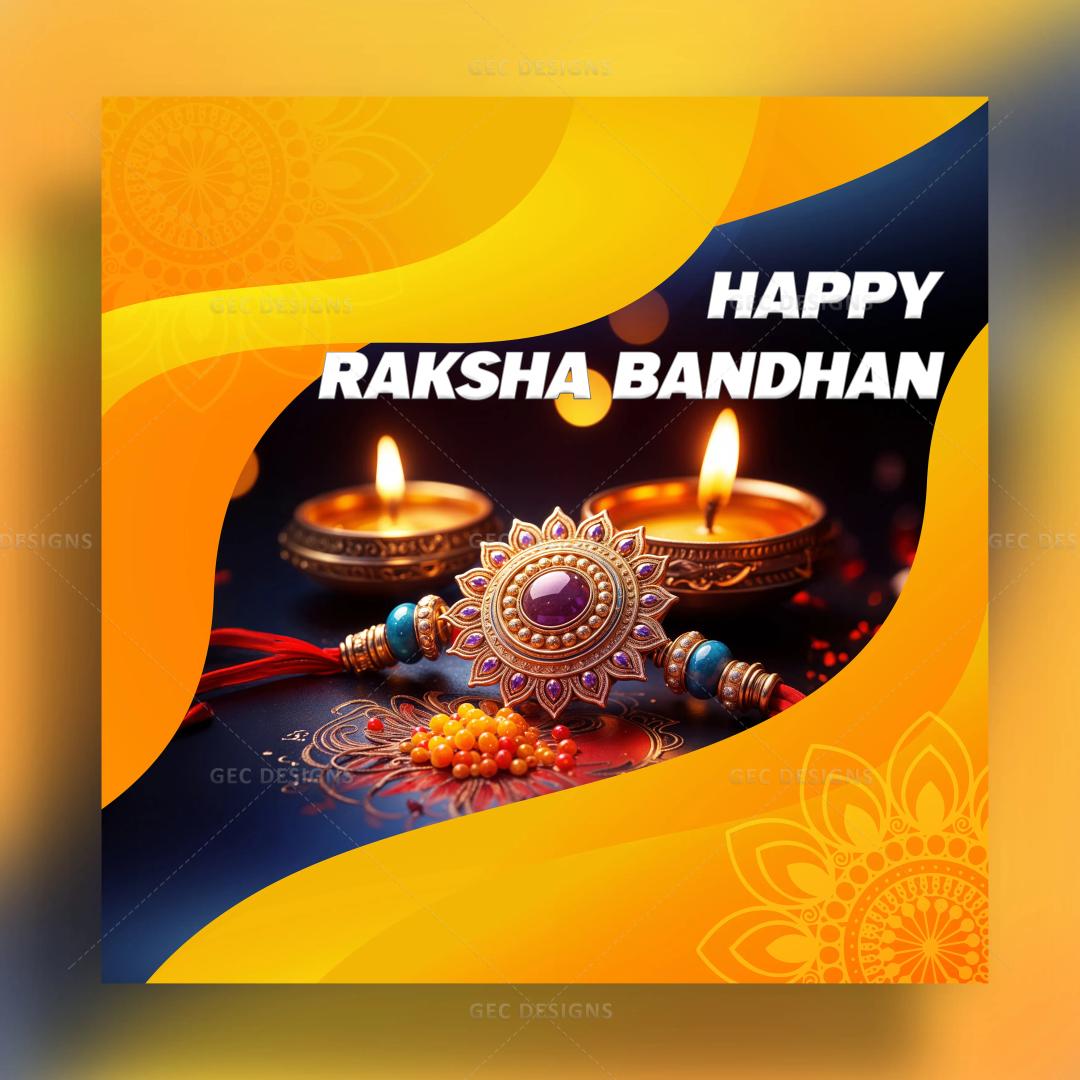 Celebrate Raksha Bandhan with beautiful Rakhi wallpaper Diya background