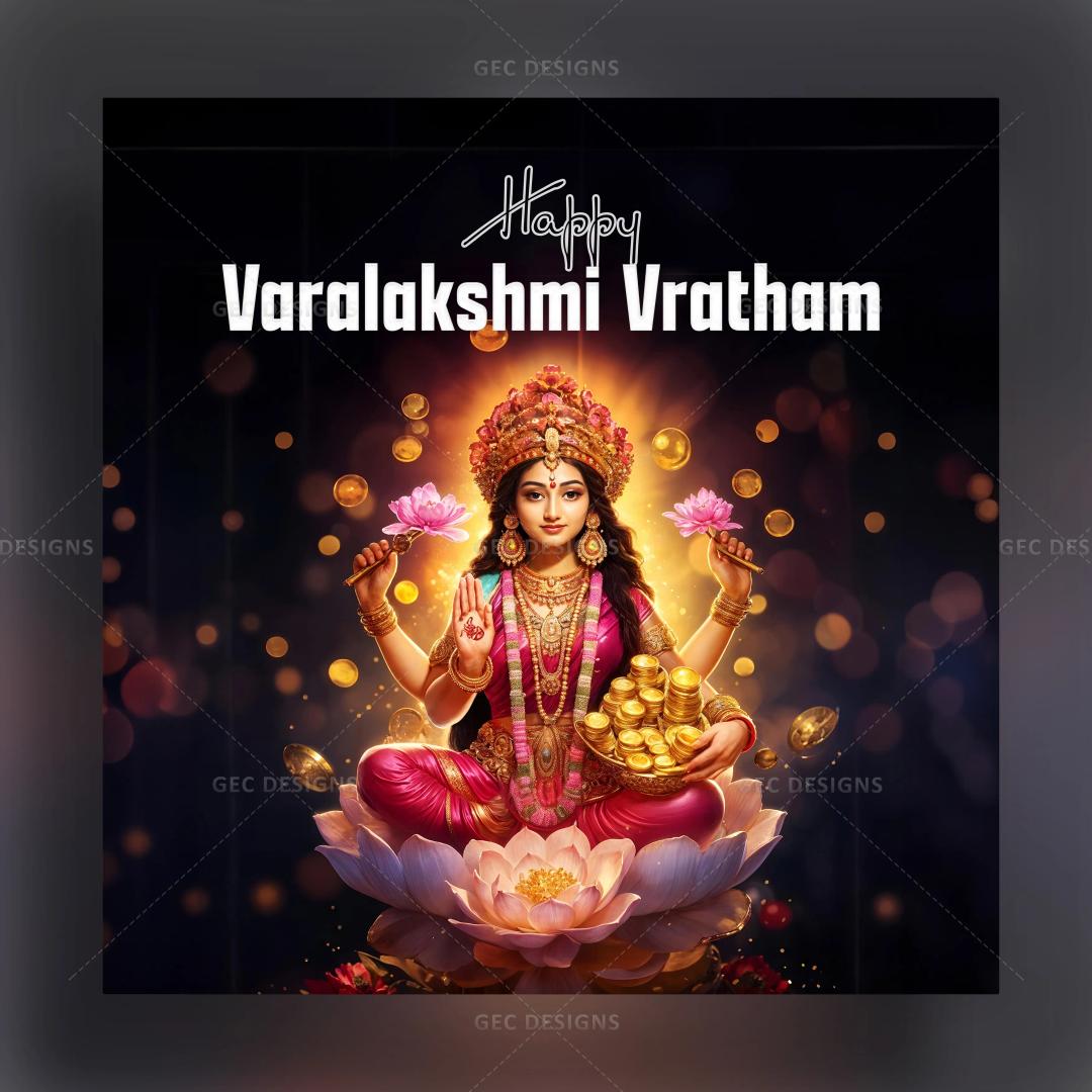 Celebrate Varalakshmi Vratham with AI Generated poster image