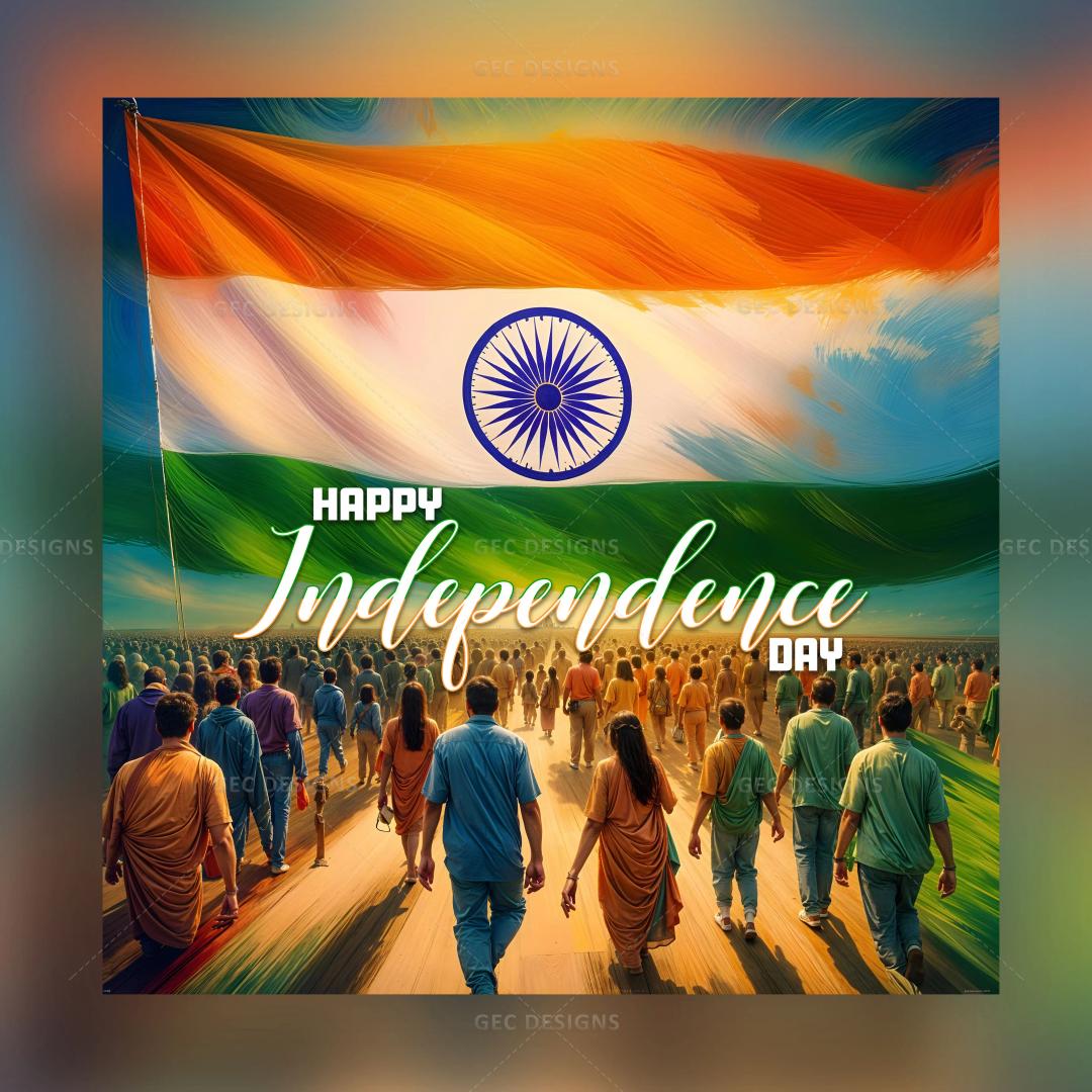 Celebrating Indian Independence Day AI Generated wallpaper