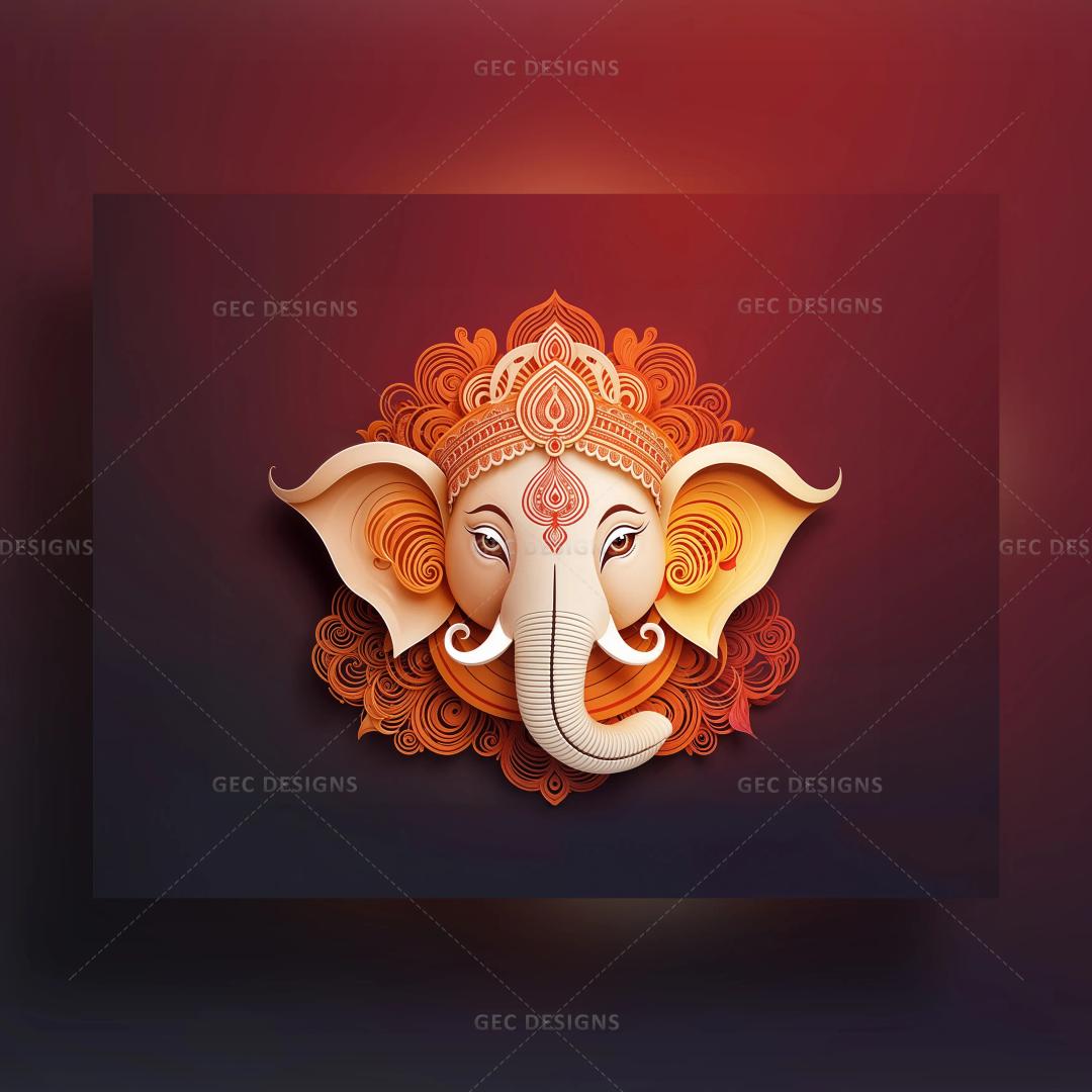 Creative lord Ganesh vector illustration, lord Ganpati HD wallpaper, Ganesh Chaturthi wishes poster image