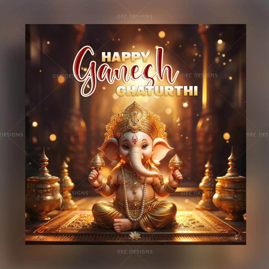 Cute lord Ganesha image, Happy Ganesh Chaturthi