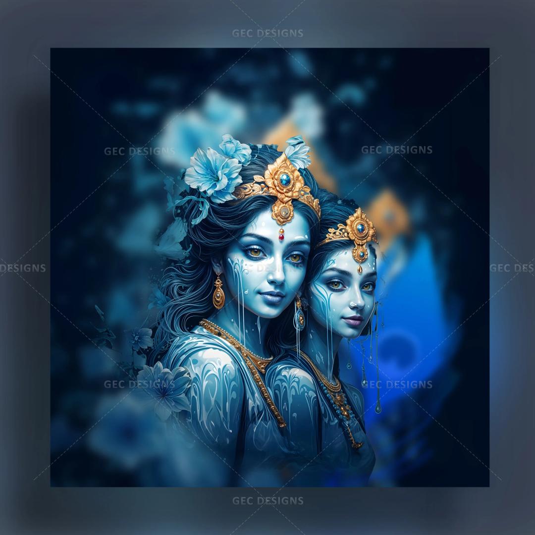 Cute Radha Krishna AI Generated wallpaper