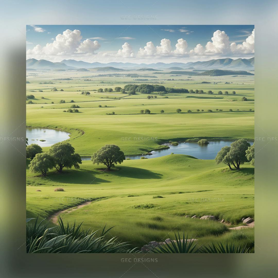 Green plain landscape background wallpaper