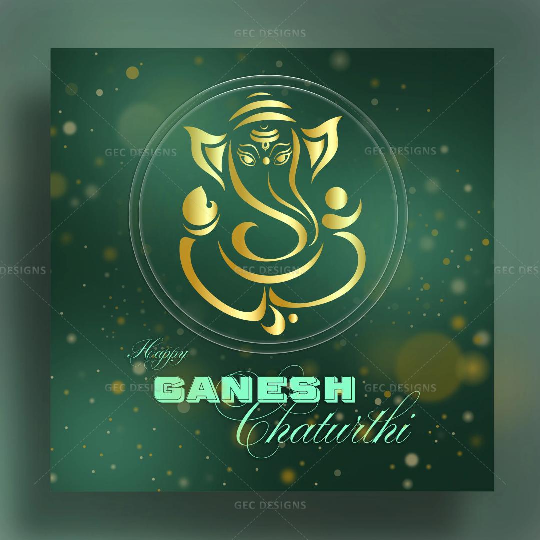 Happy Ganesh Chaturthi 2024 poster, lord Ganesh vector illustration