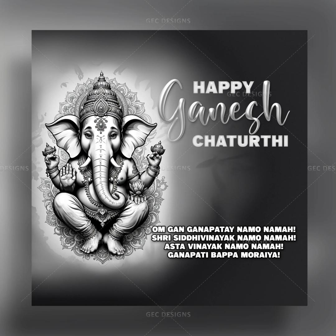 Happy Ganesh Chaturthi wishes image, beautiful lord Ganesh HD wallpaper