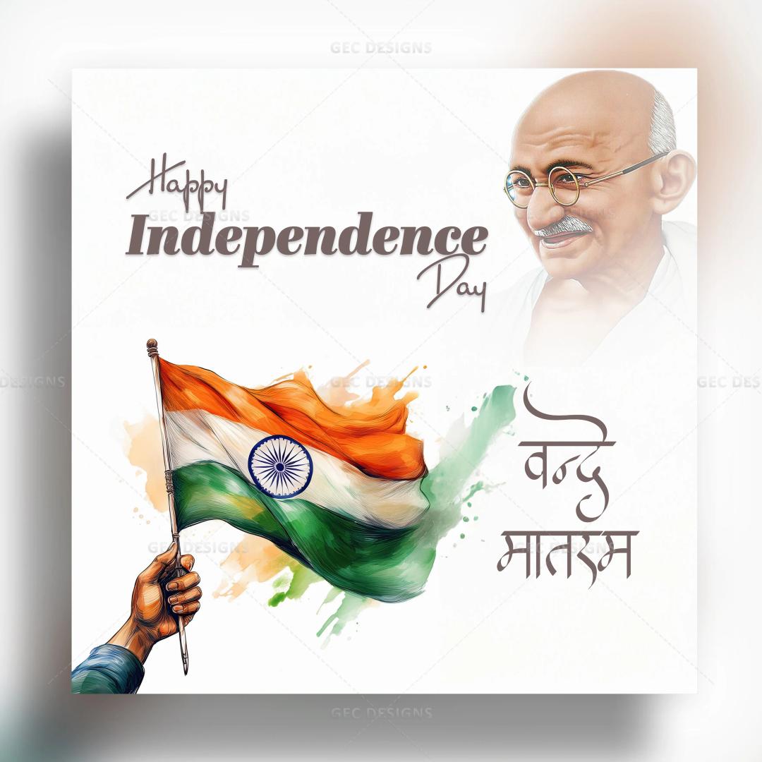 Happy Independence Day wallpaper, Indian flag, and Mahatma Gandhi background