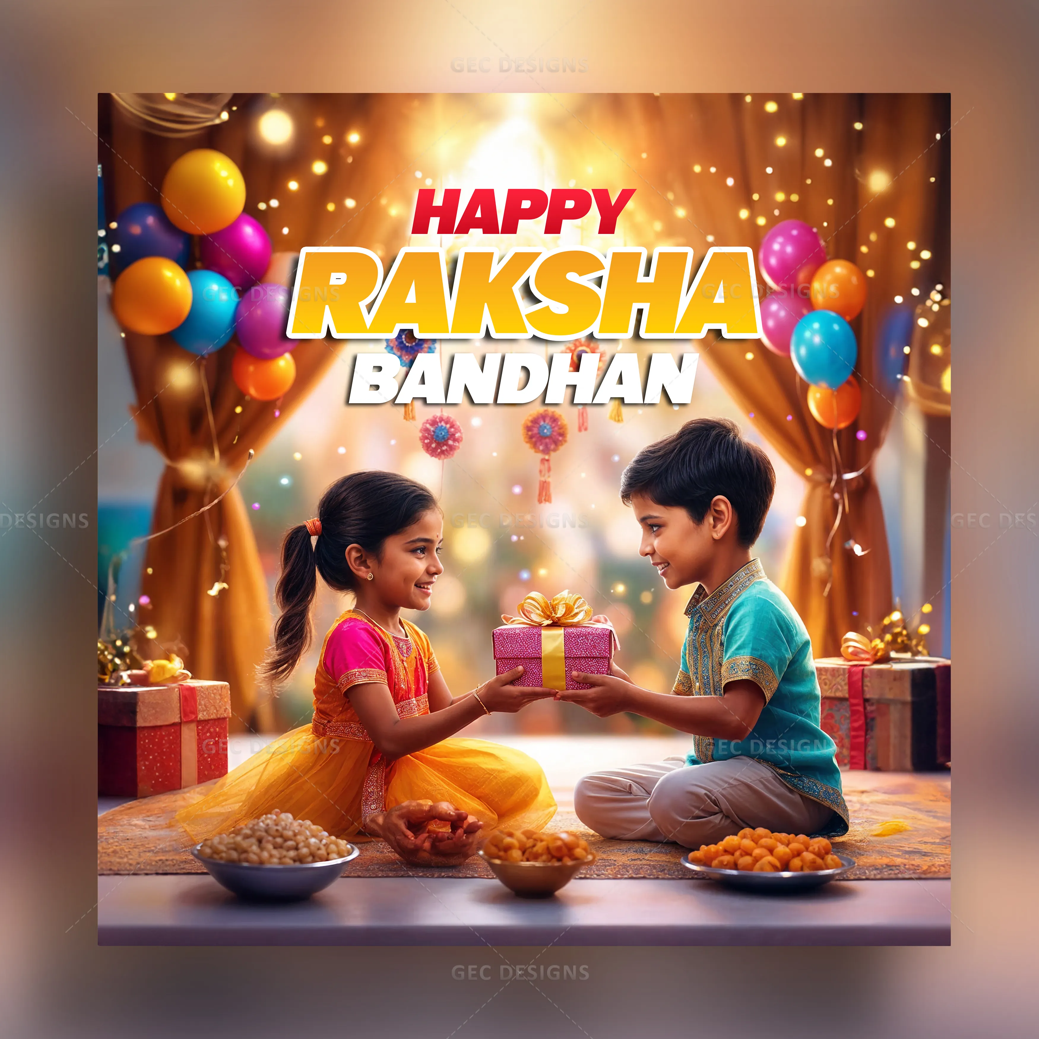 Happy Raksha Bandhan 2024 wishes AI Generated wallpaper