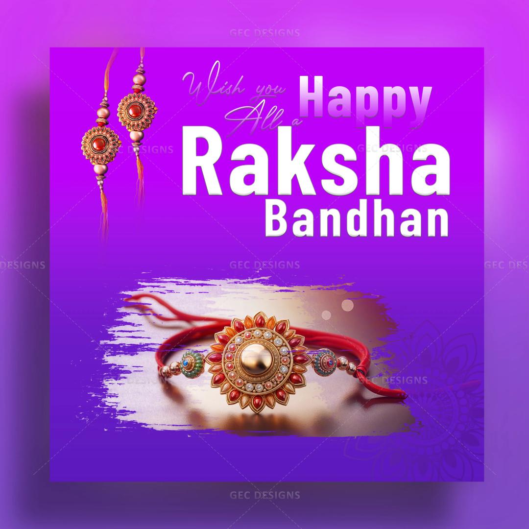 Happy Raksha Bandhan beautiful Rakhi background wallpaper