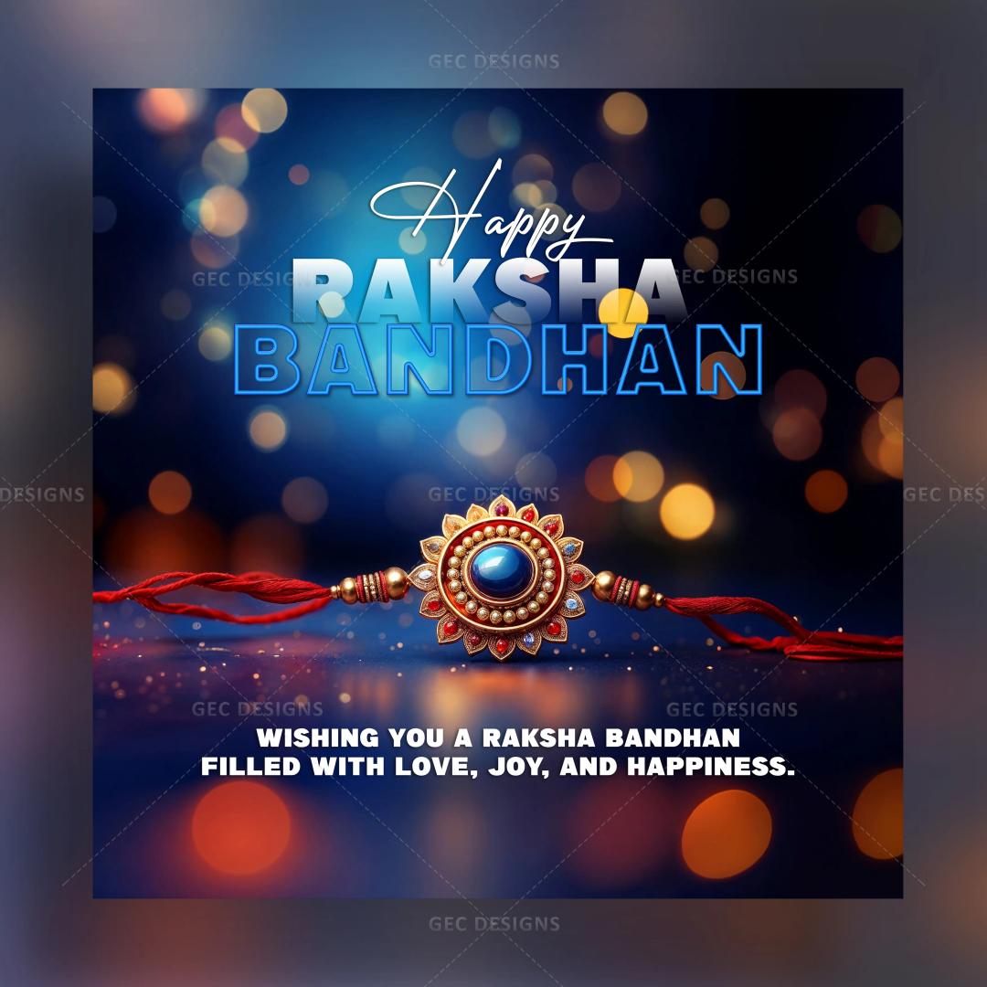 Indian Festival Raksha Bandhan 2024, purple theme, greeting poster