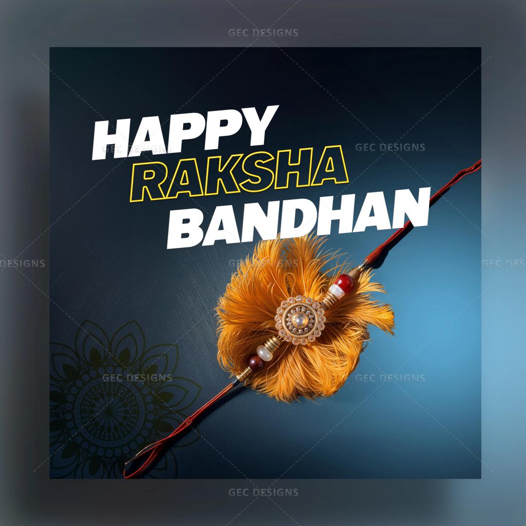 Raksha Bandhan celebration with decorative colorful Rakhi wallpaper