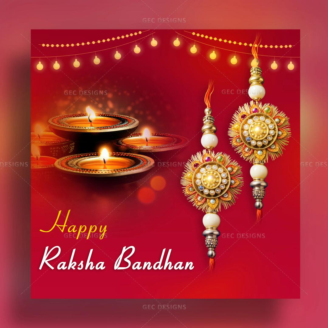 Raksha Bandhan Indian festival celebration with creative Rakhi wallpaper