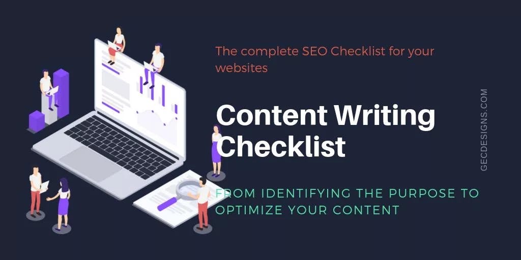 Content Writing checklist cover image
