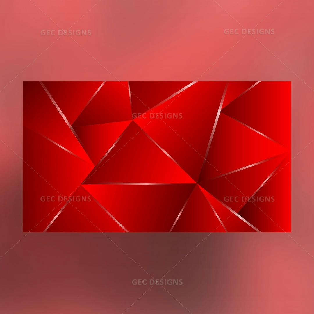 Abstract red triangle background template