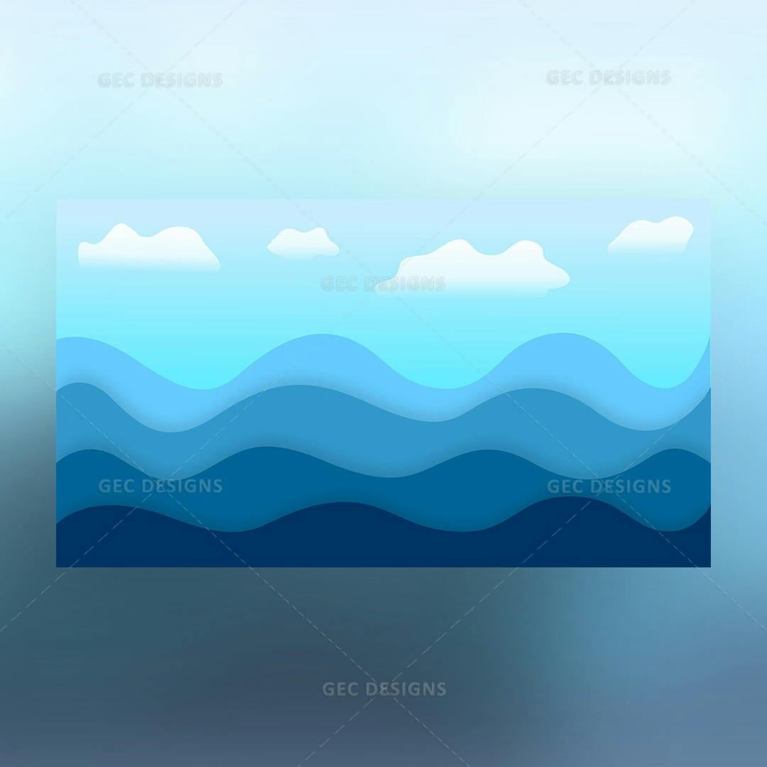 Abstract wavy background template