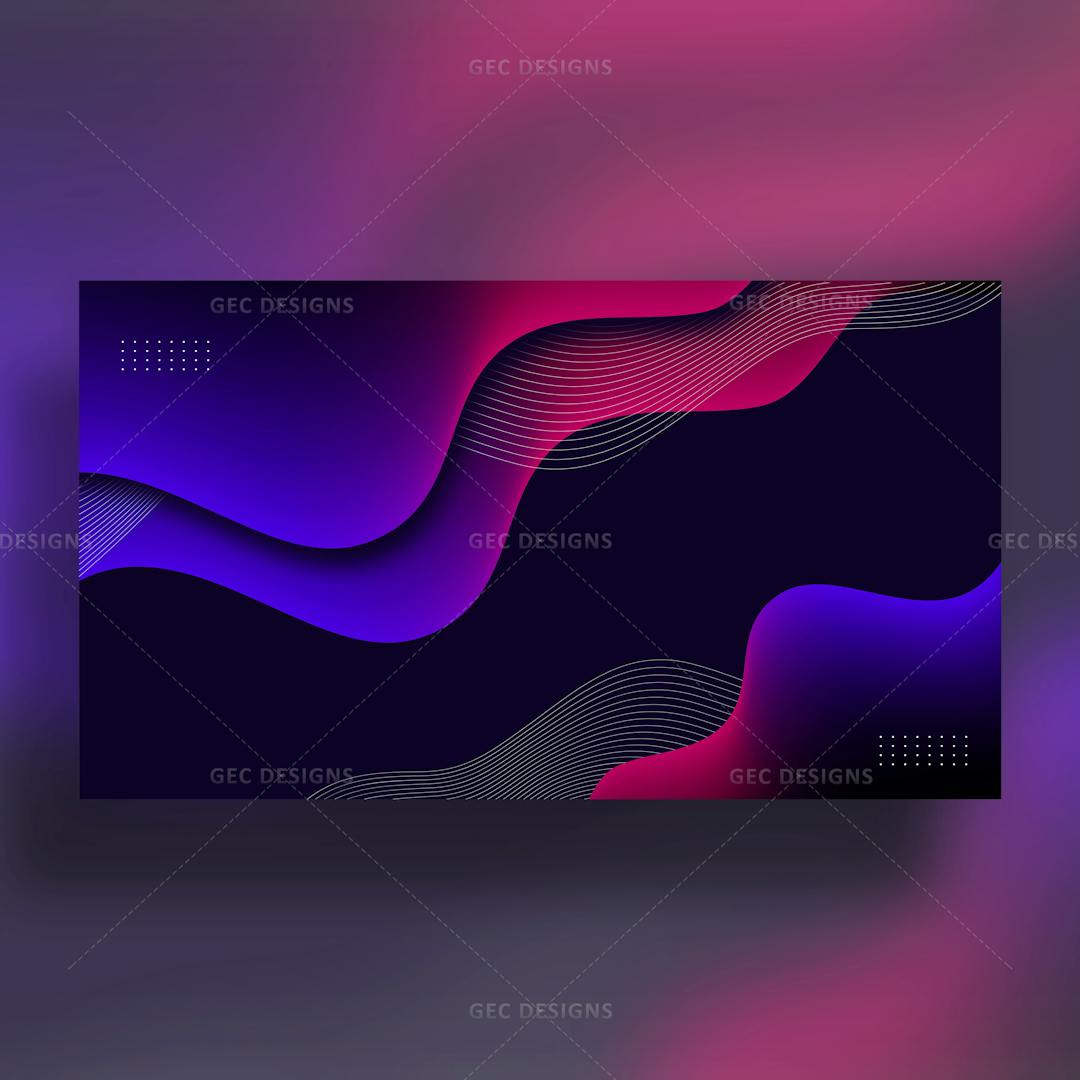 Abstract wavy purple and pink gradient background design