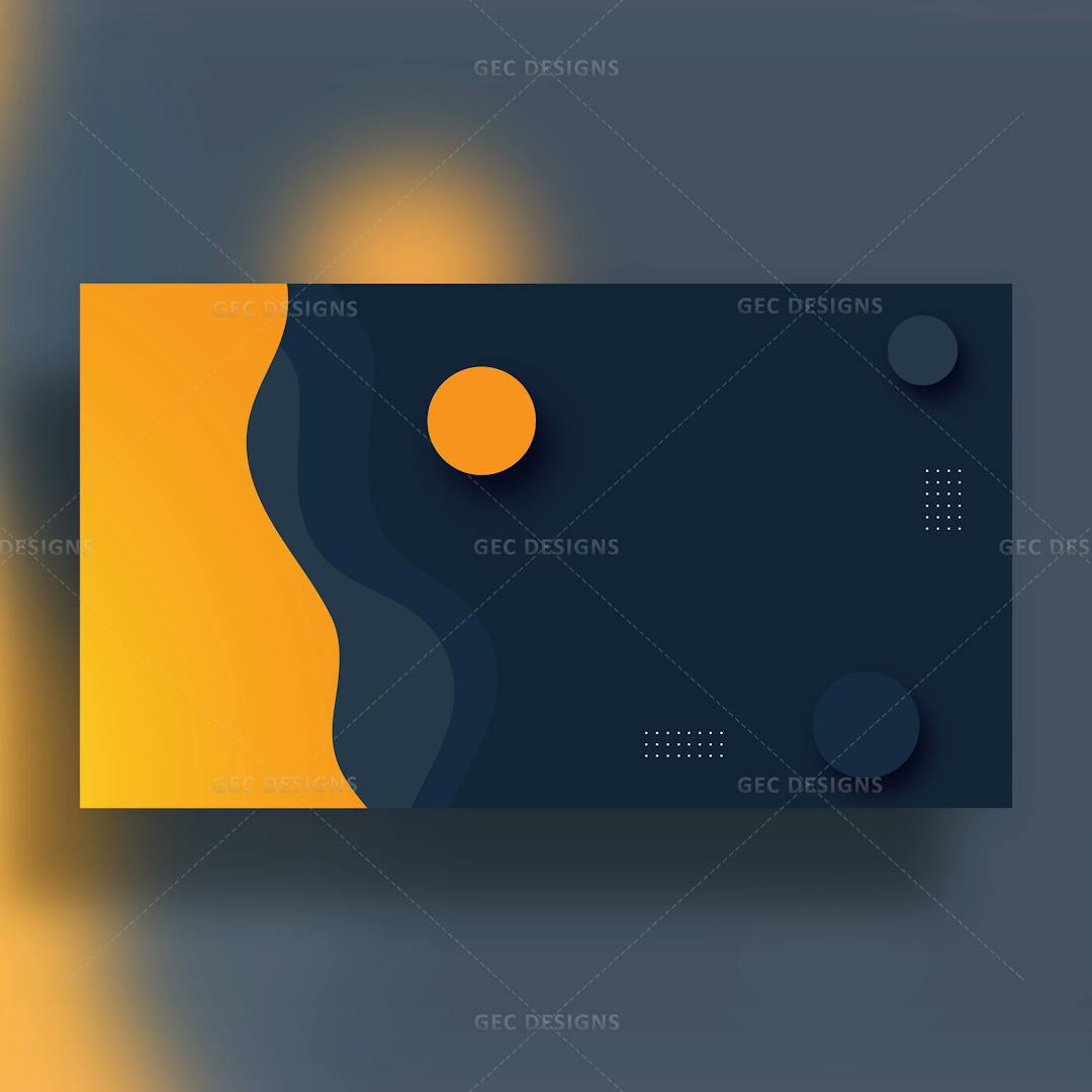 Abstract Yellow and Grey wavy background template