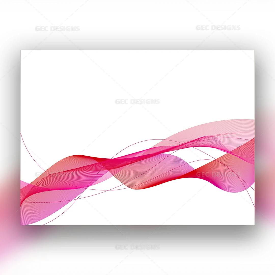 Blushing Wavy Pink Blend Lines Background Template