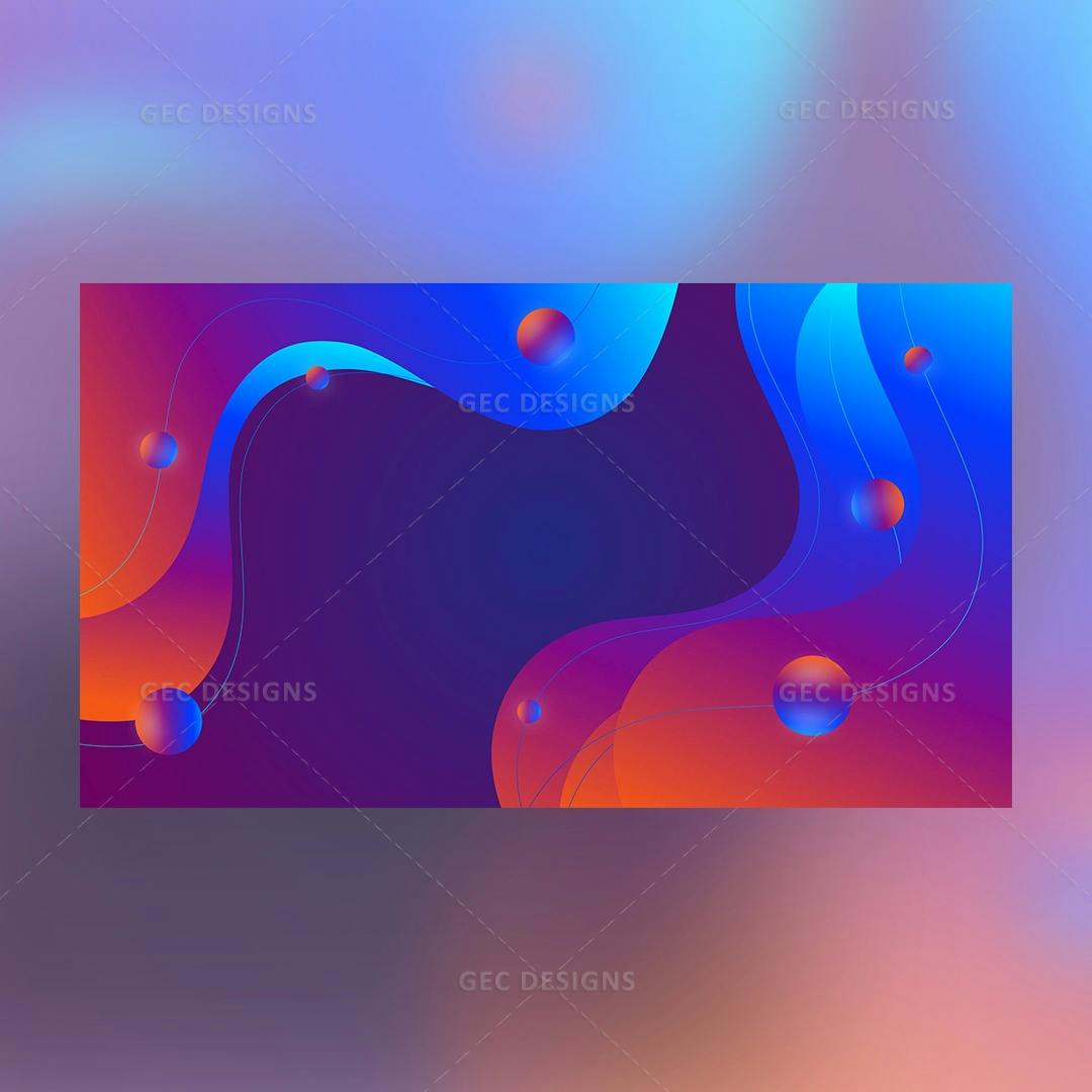Colorful gradient wavy abstract background template