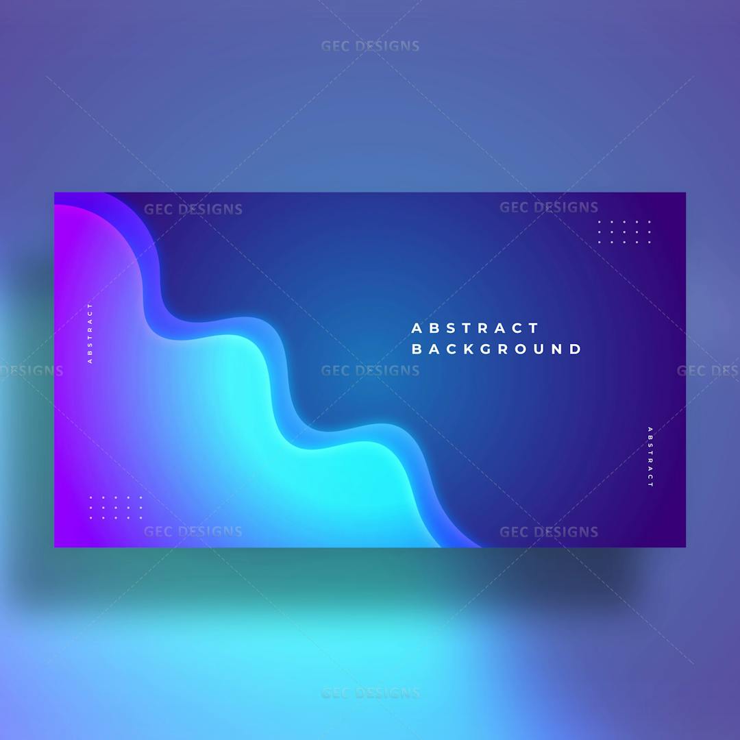 Ocean Wave Blue Gradient Abstract Background Template