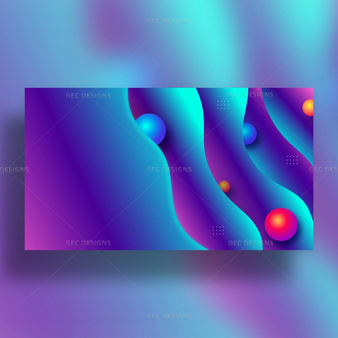 Purple Blue gradient Abstract Wavy background design