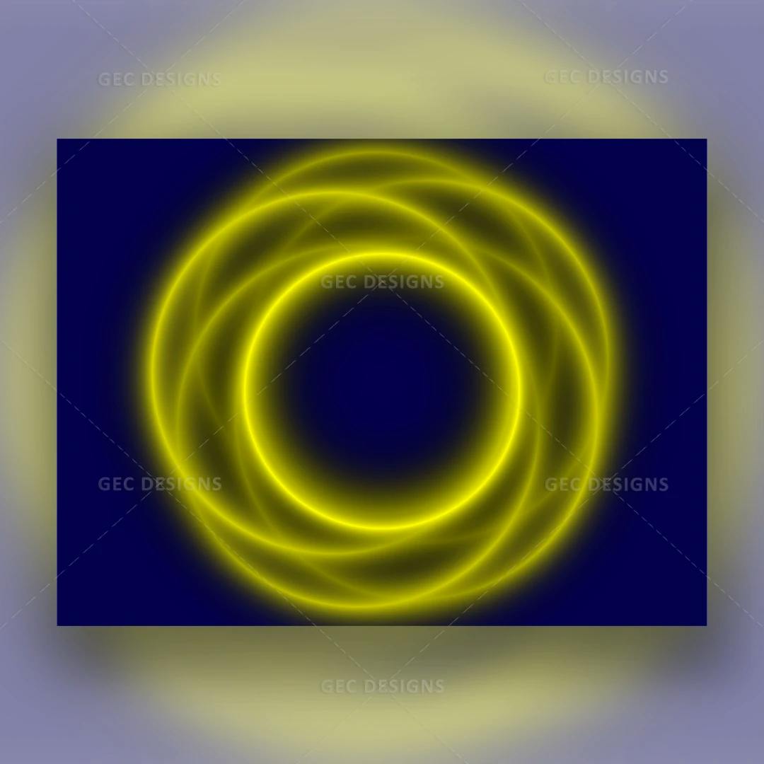 Radiant Rings Glowing circle abstract background template