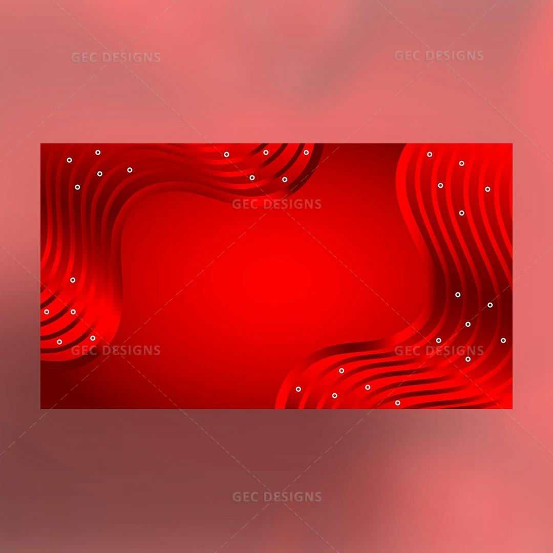 Red abstract wavy lines background template