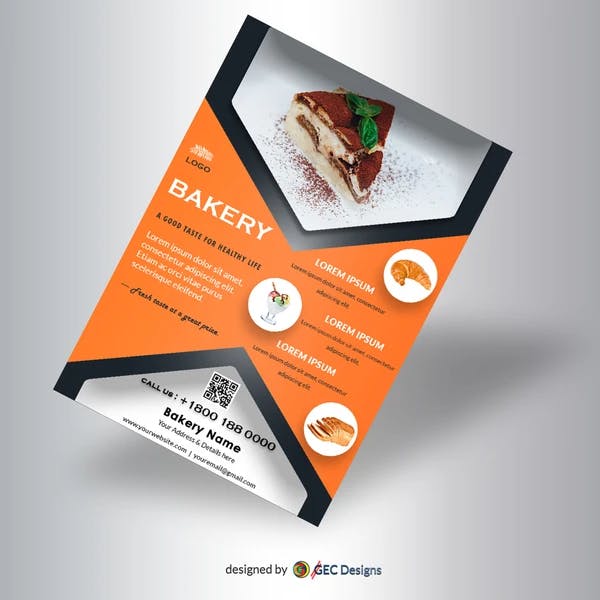 Bakery and Cupcake shop Flyer Template