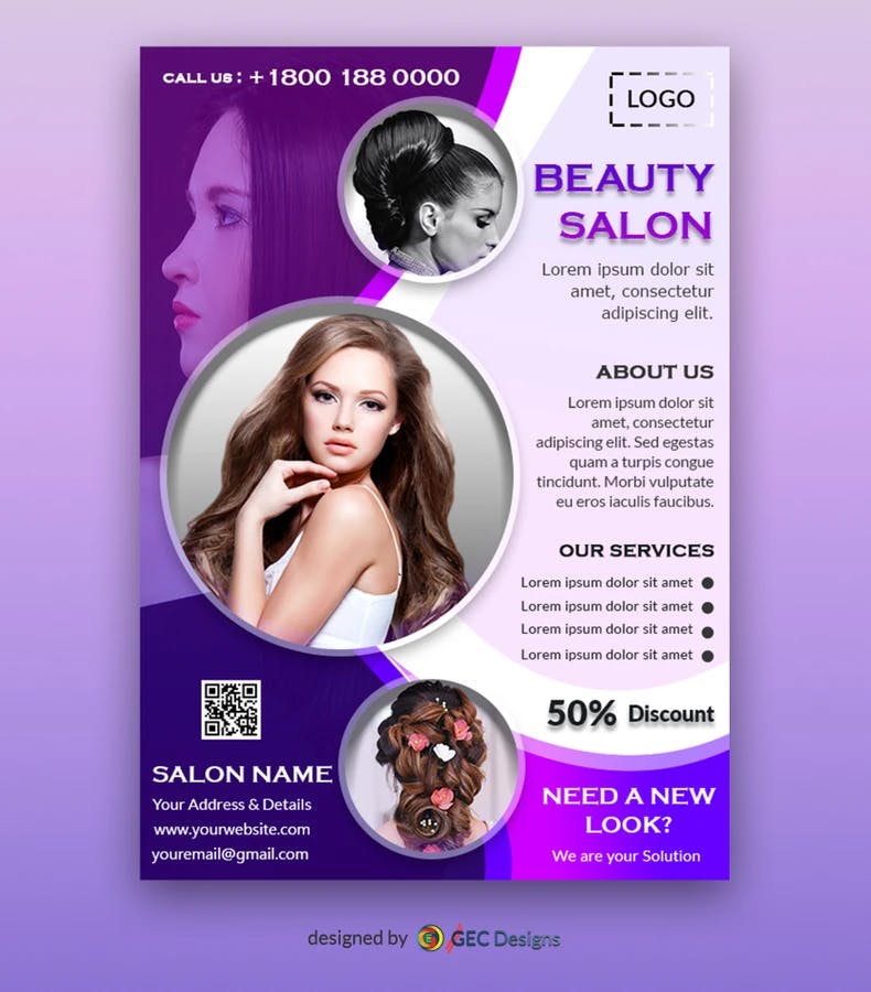 Free Beauty Salon Flyer Template
