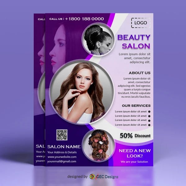 Free Beauty Salon Flyer Template