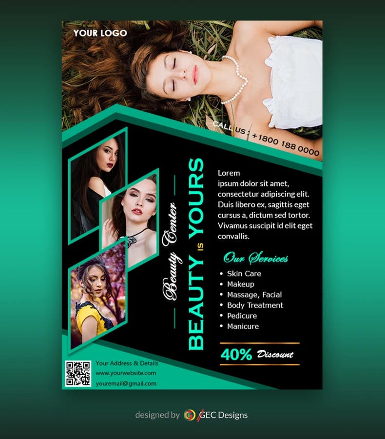 Beauty Salon promotion Flyer Template