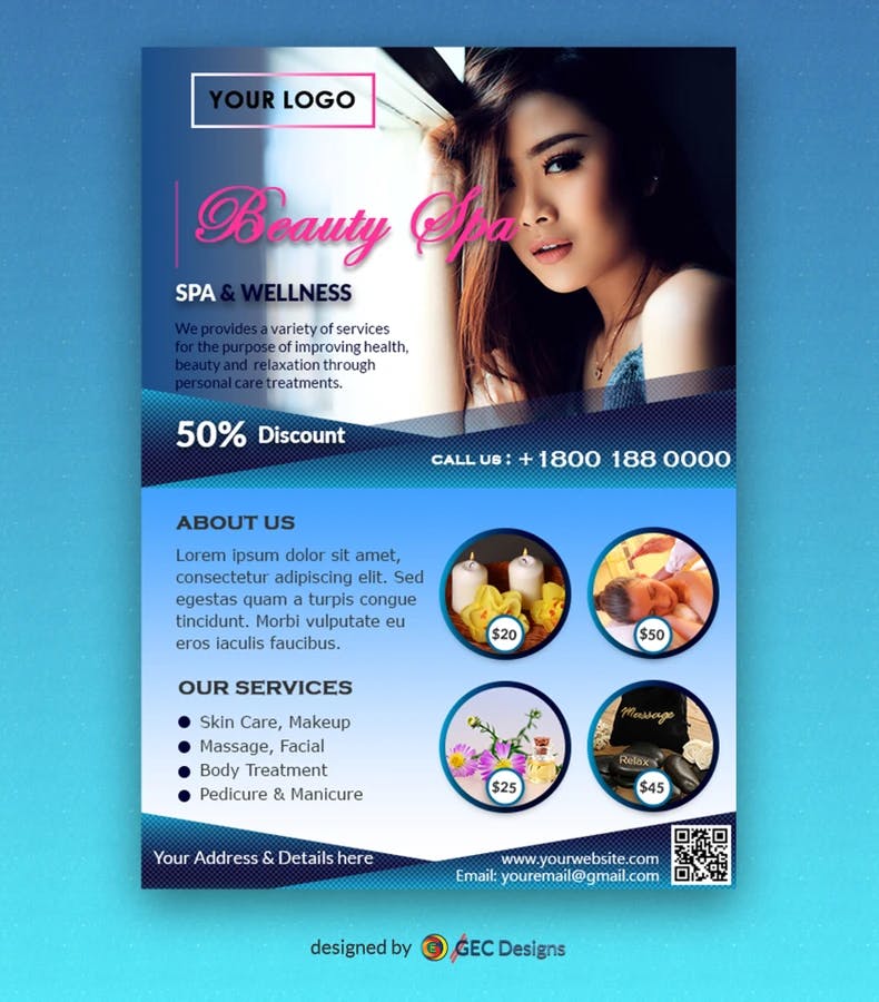 Beauty Spa and Wellness Flyer Template