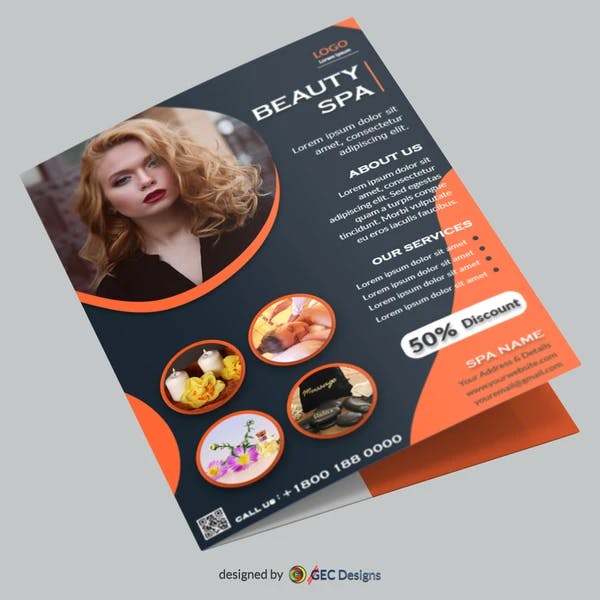 Beauty Spa promotional Flyer Template