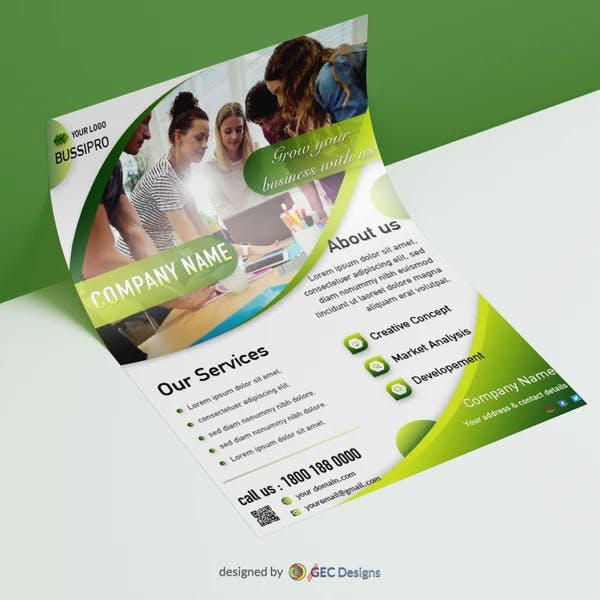Bussipro professional business flyer template