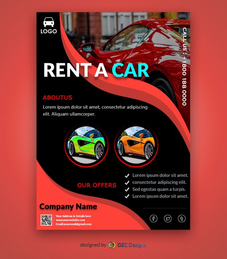 Car Rental business Flyer Template