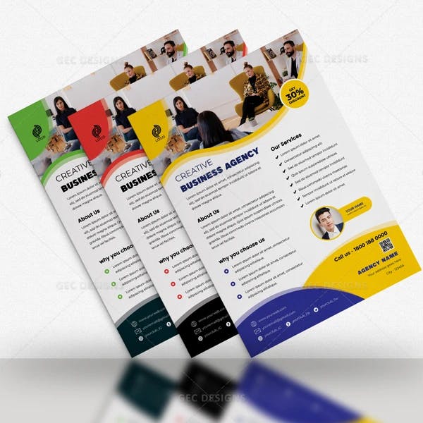 Creative Business services PSD flyer template