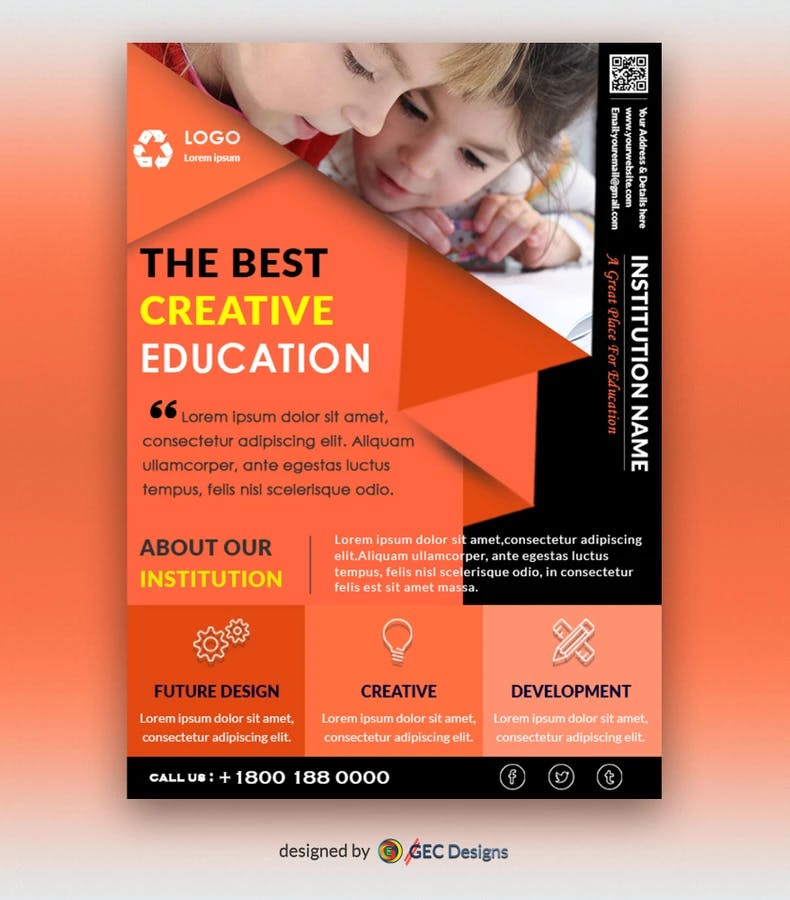 Creative School Education Flyer Template
