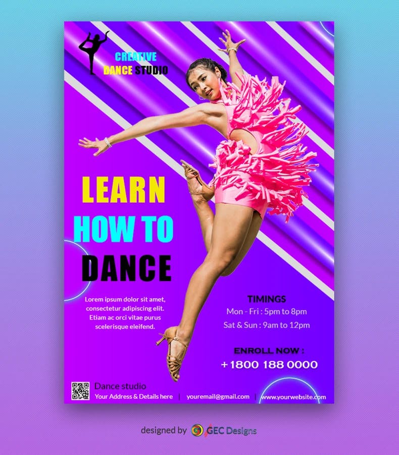 Creative Dance Studio Flyer Template