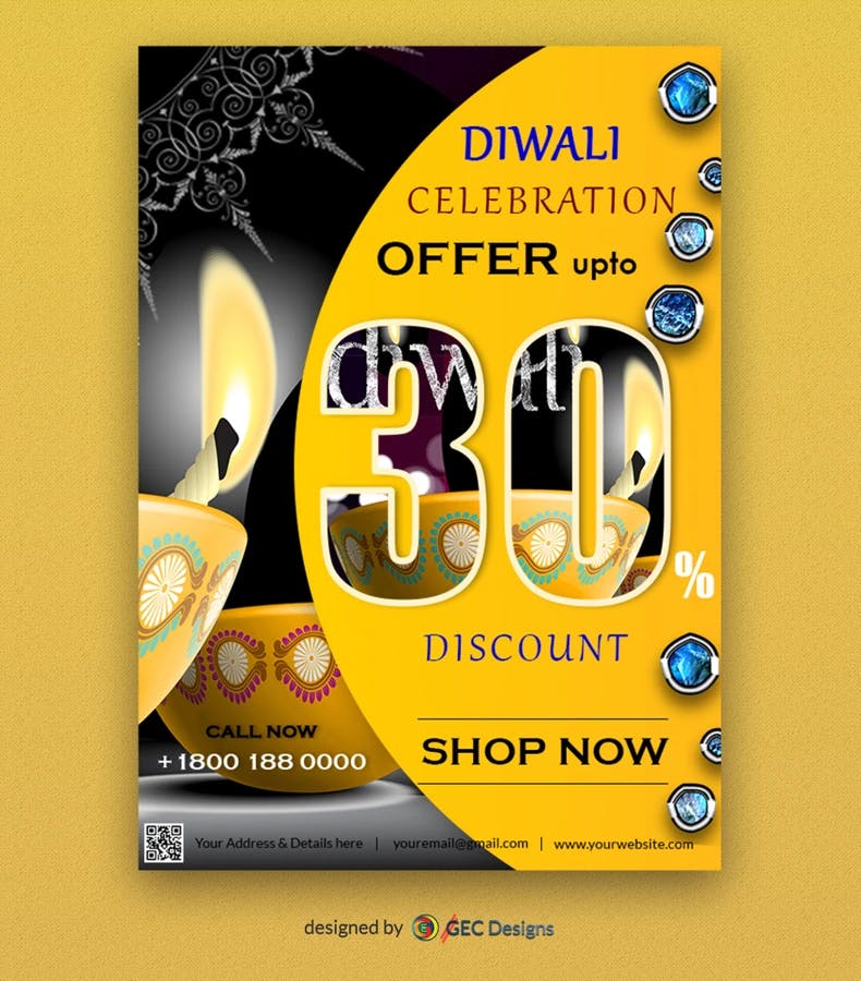 Diwali festival sale Flyer Template
