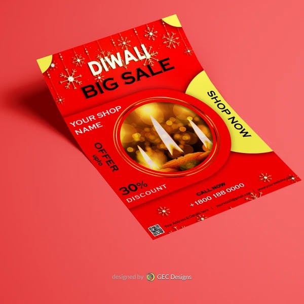 Diwali festival special sales Flyer Template