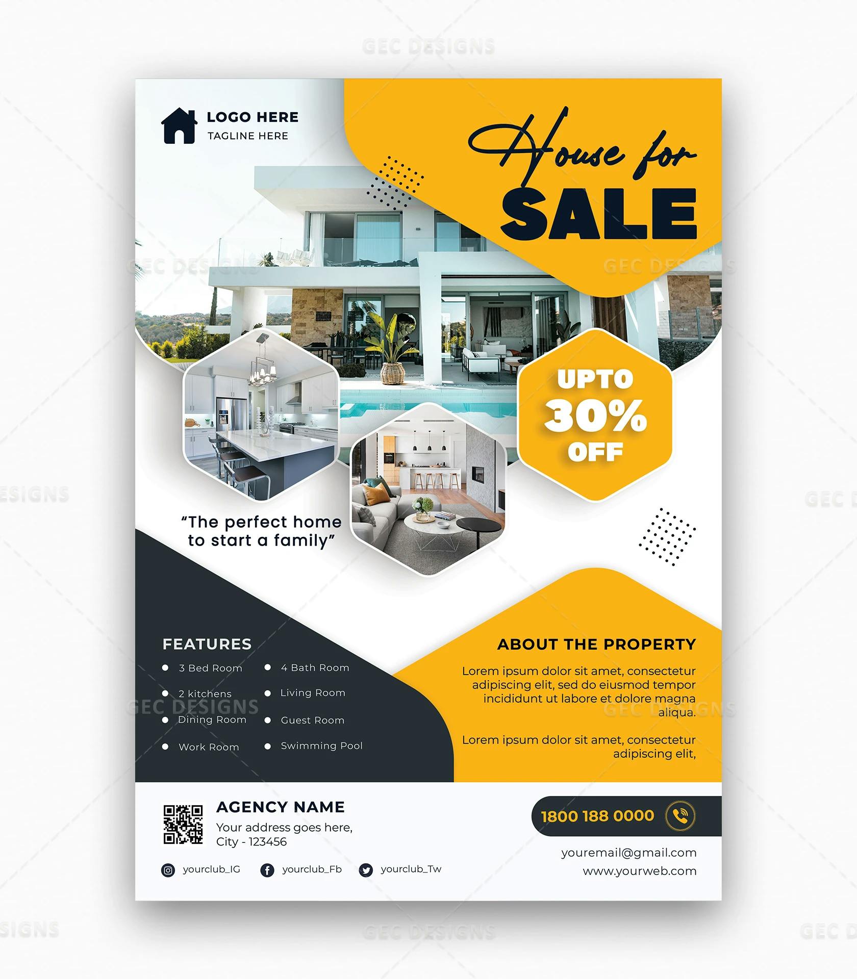 Engaging Real Estate Business Promotion Flyer Design