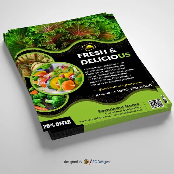 Food and Restaurant promotion Flyer Template