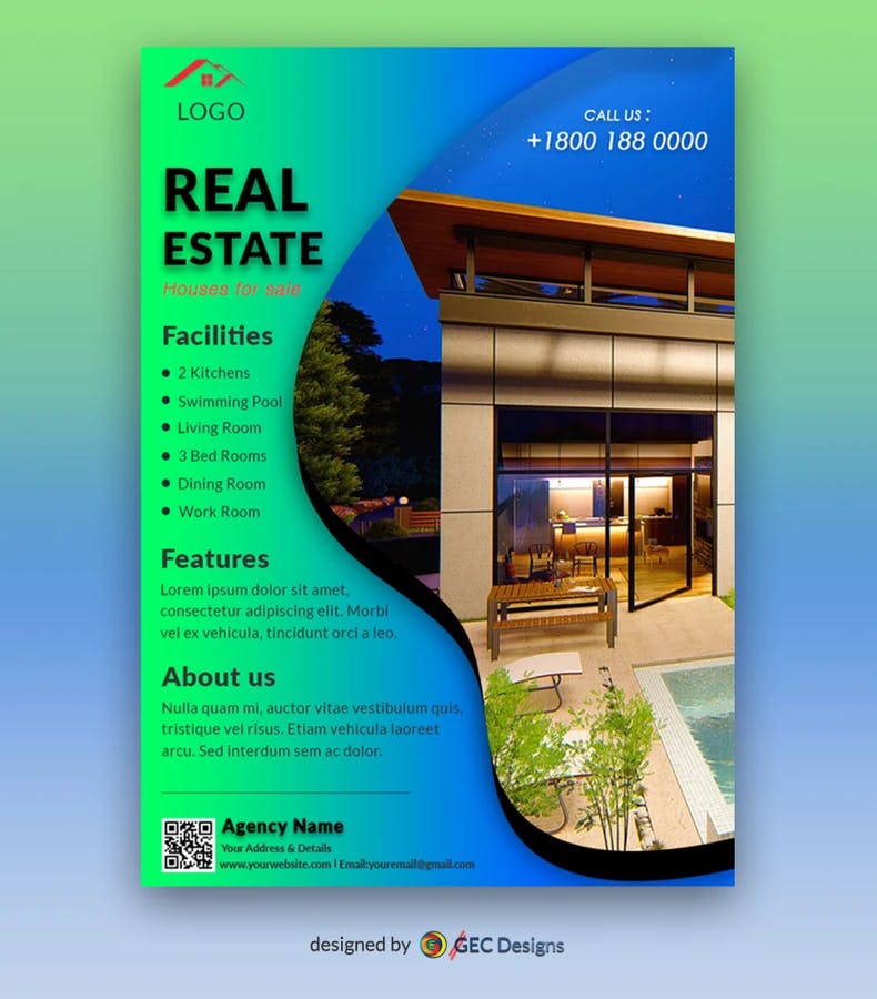 Free Captivating Real estate Flyer Template