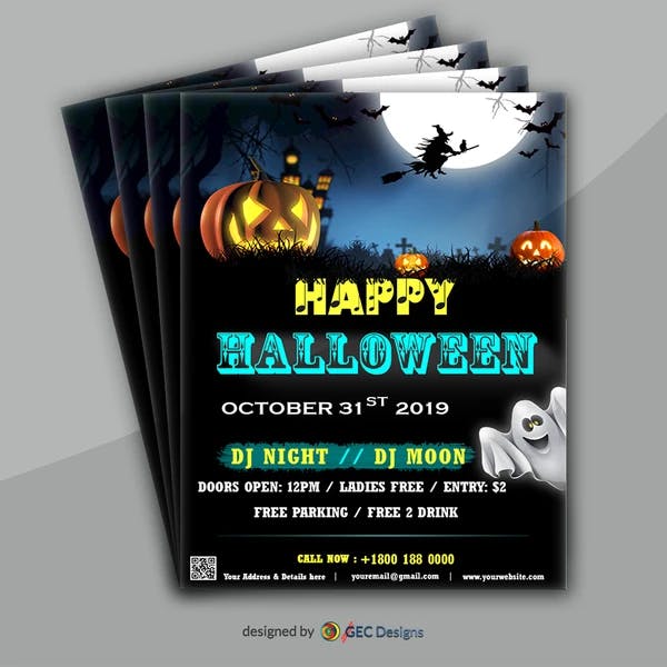 Halloween day party Flyer Template